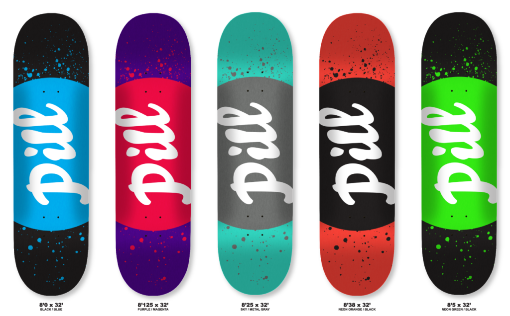 Classic Logo Decks The Pill Skateboard Co 